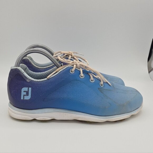 FootJoy Women's Golf Shoes Blue Mesh Lace-Up — Size 8.5 M - Picture 7 of 14